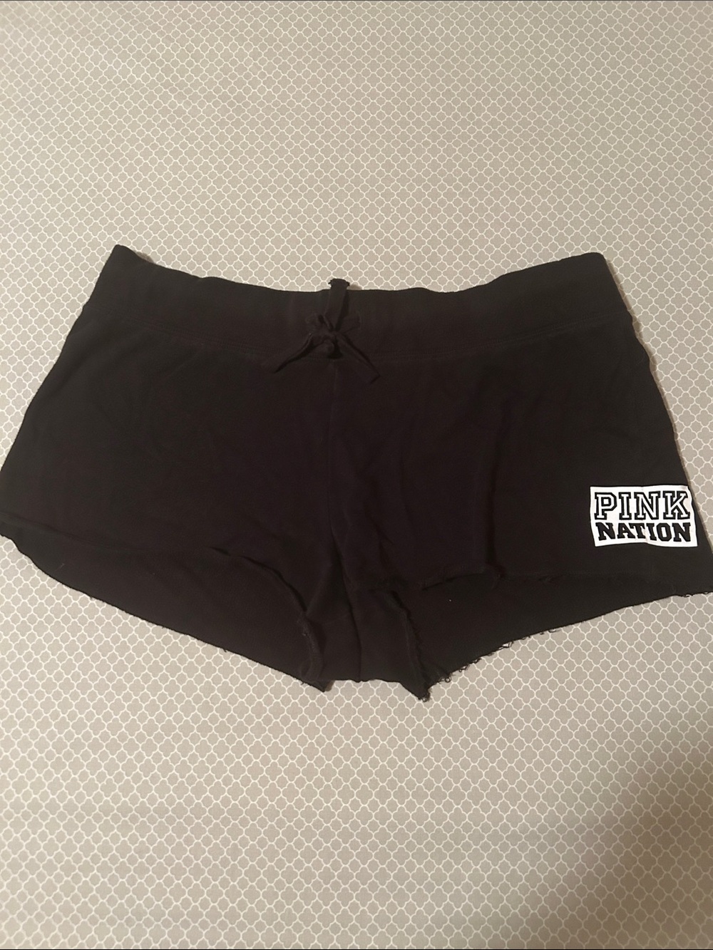 PINK Victoria's Secret Black PINK Nation Sweat Shorts